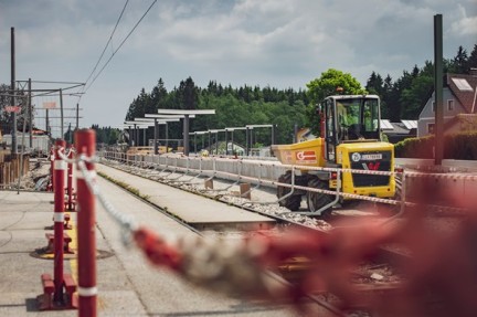 Reportage Ausbau Lokalbahn Bürmoos für Salzburg AG Insider:In am Dienstag, 23. Mai 2023. Bürmoos, Salzburg, Österreich.