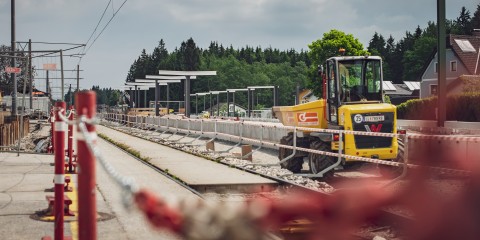 Reportage Ausbau Lokalbahn Bürmoos für Salzburg AG Insider:In am Dienstag, 23. Mai 2023. Bürmoos, Salzburg, Österreich.