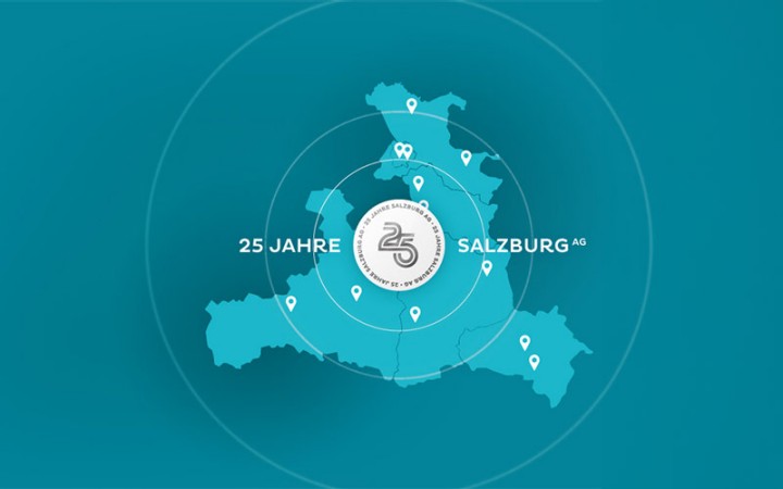 Karte von Salzburg mit Markierung der Standorte der Sommertour 2025